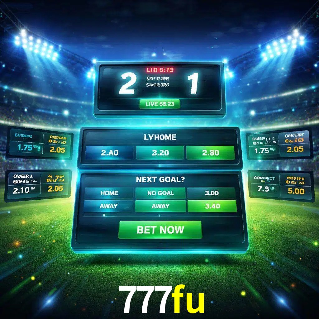 Vista de apuestas en vivo 777fu durante un partido en curso