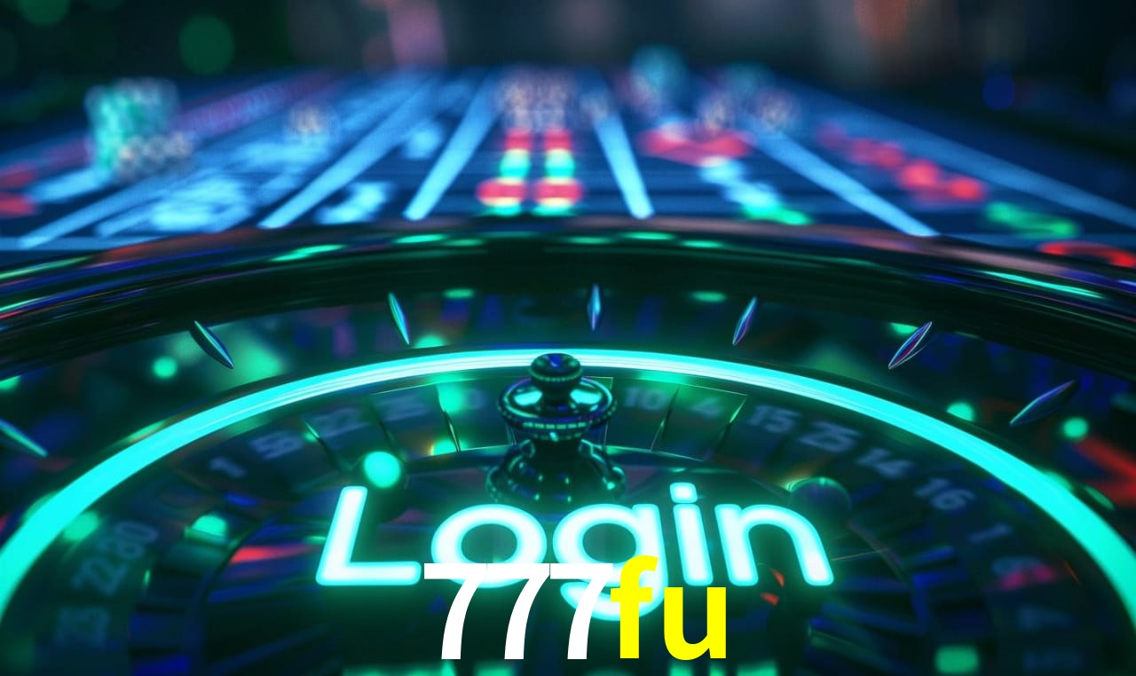 Una escena digital vívida inspirada en casino con 777fu mostrado prominentemente, luces brillantes, fichas, cartas y acentos dorados.